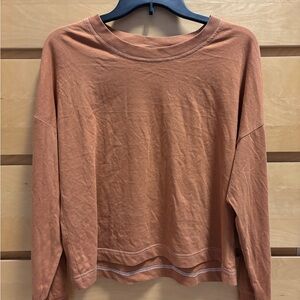 Forever 21 Terracotta Long Sleeve Cropped Top